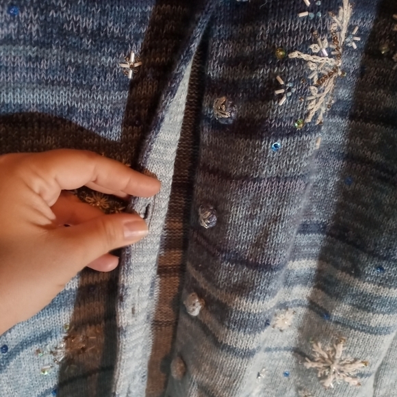 Tiara Ramie Blend Embellished Cardigan - Picture 6 of 7